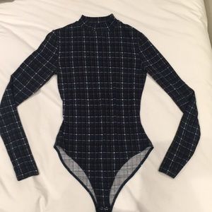 Mock neck body suit.